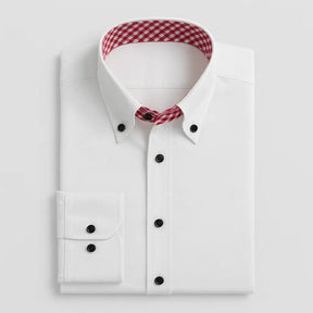 Camisa Social Masculina, manga longa com fechamento em botões 