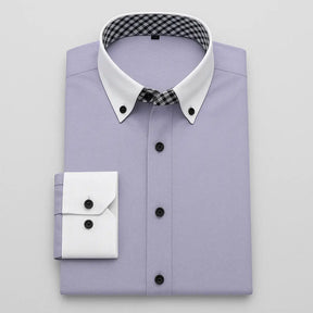 Camisa Social Masculina, manga longa com fechamento em botões 