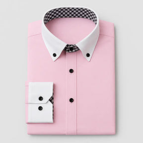 Camisa Social Masculina, manga longa com fechamento em botões 