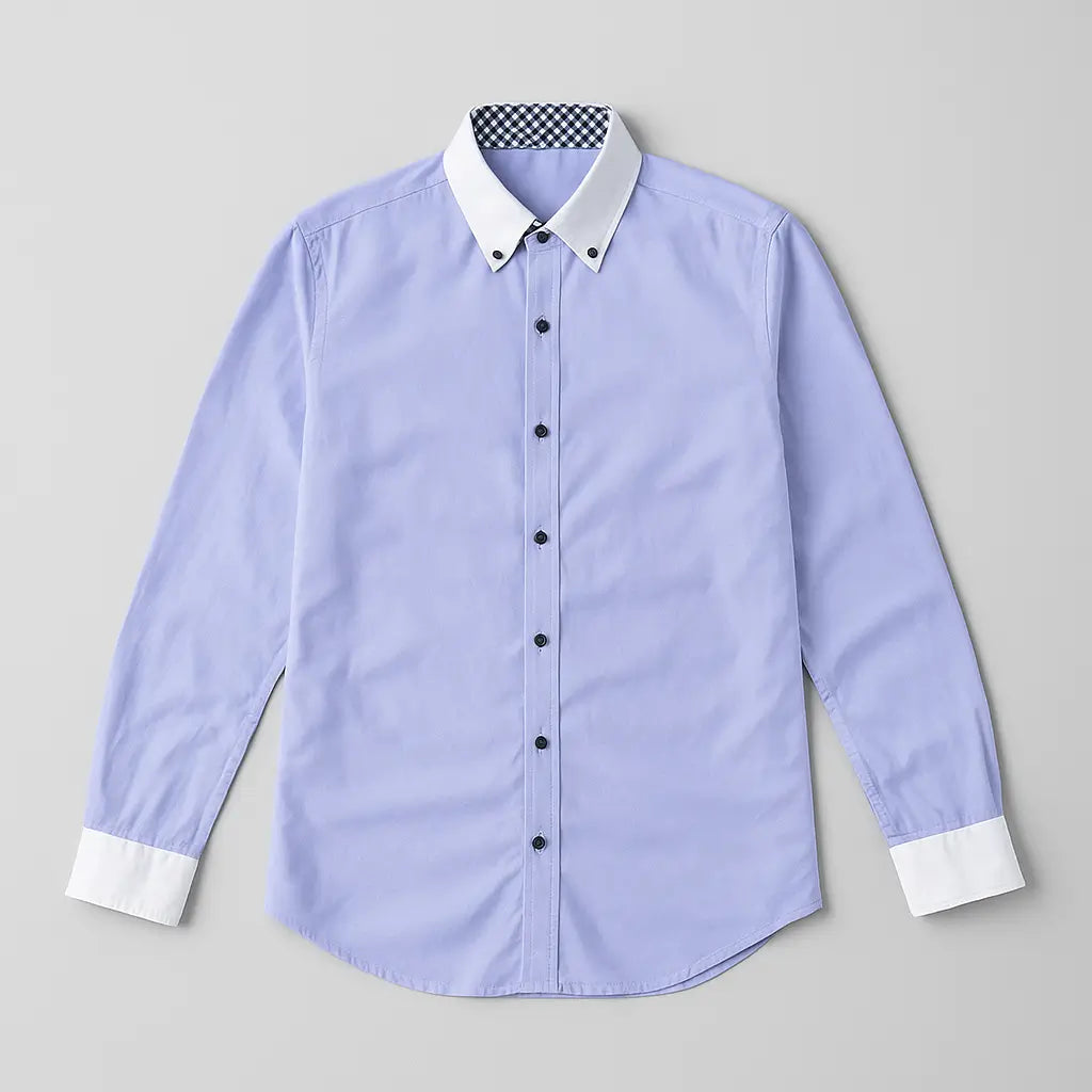 Camisa Social Masculina, manga longa com fechamento em botões 