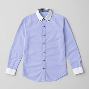 Camisa Social Masculina, manga longa com fechamento em botões 