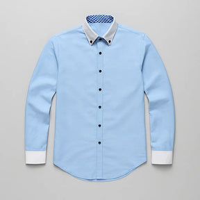 Camisa Social Masculina, manga longa com fechamento em botões 