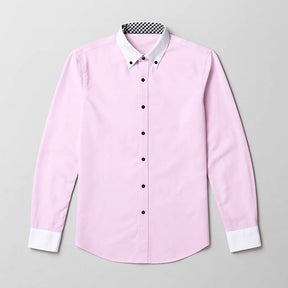 Camisa Social Masculina, manga longa com fechamento em botões 