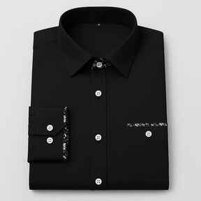 Camisa Masculina Casual manga longa com fechamento em botões 