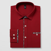 Camisa Masculina Casual manga longa com fechamento em botões 