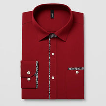 Camisa Masculina Casual manga longa com fechamento em botões 