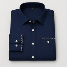 Camisa Masculina Casual manga longa com fechamento em botões 