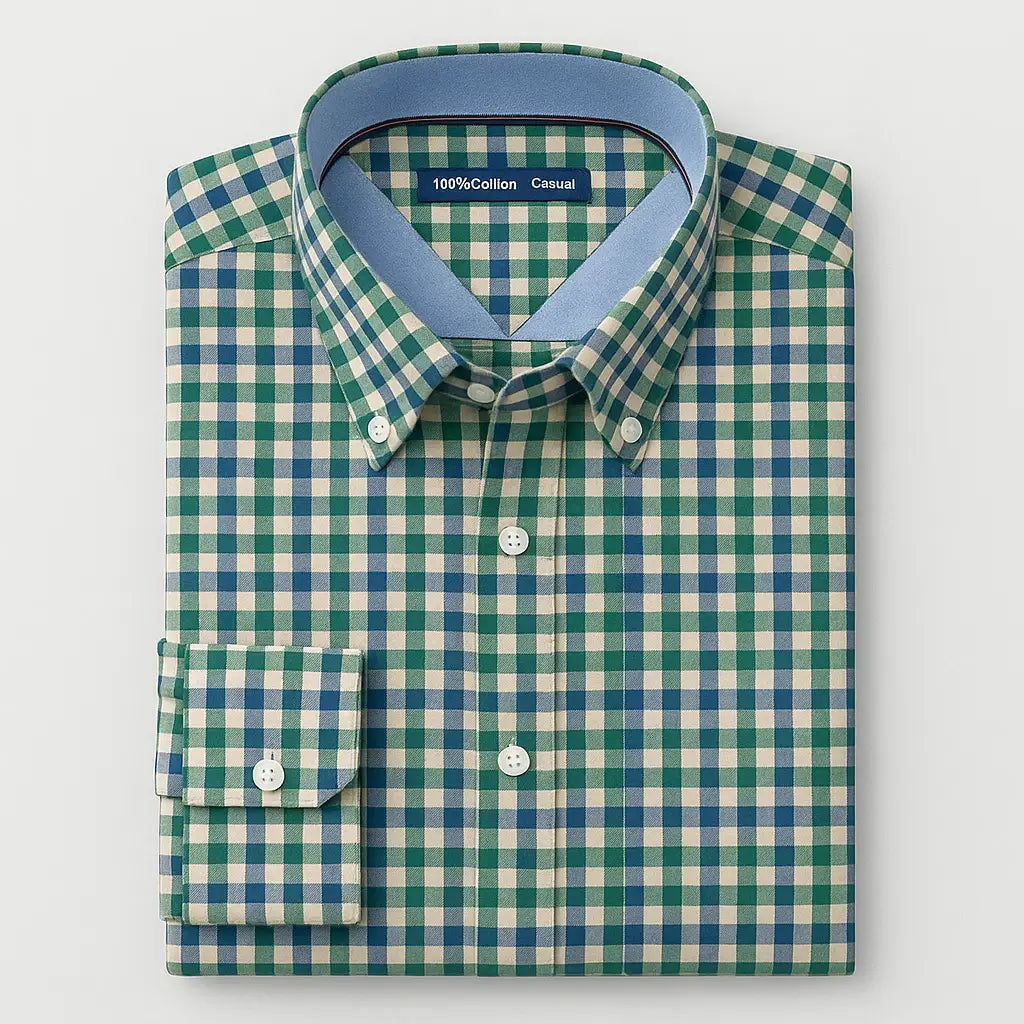 Camisa Masculina Xadrez Manga Longa Plus Size