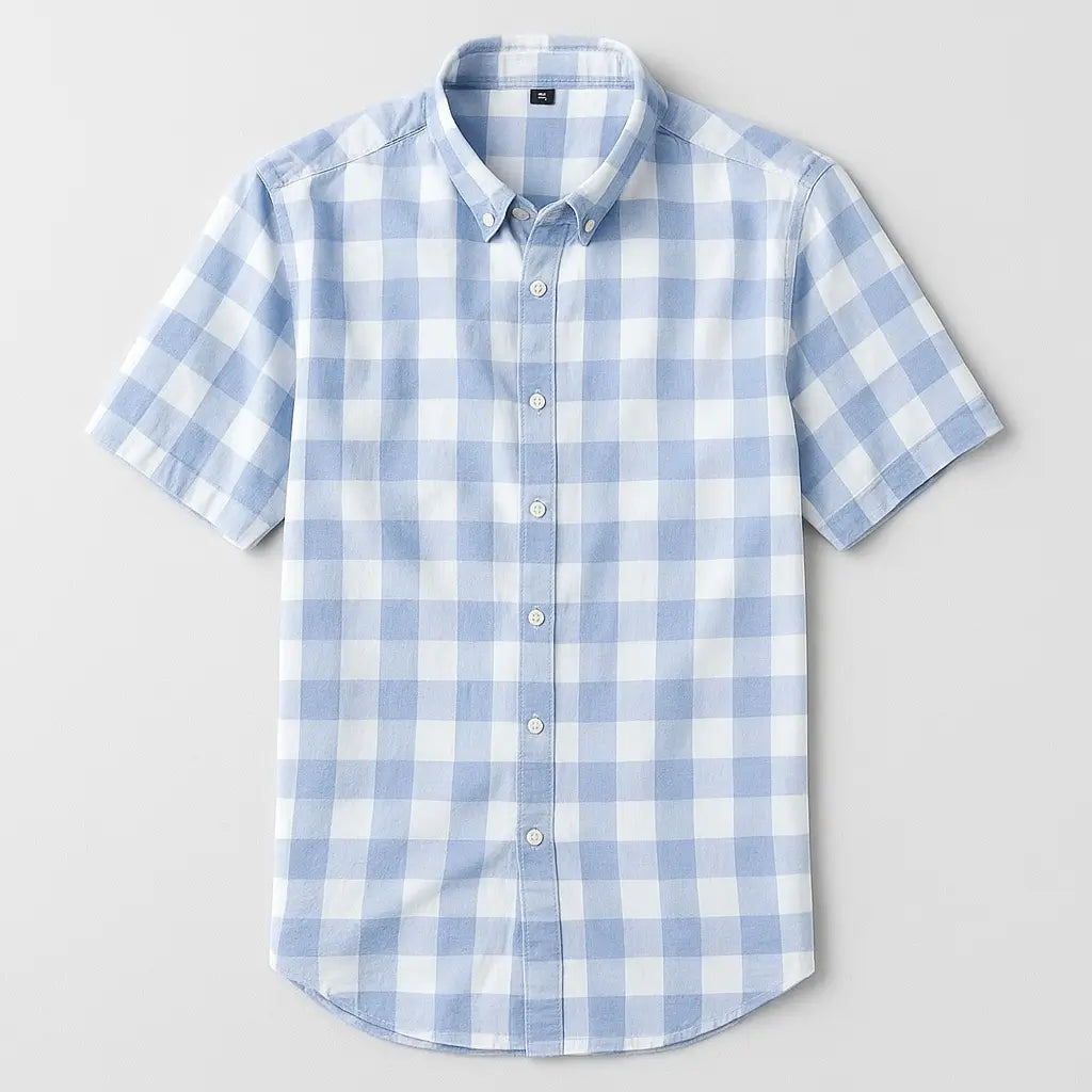 Camisa Xadrez Masculina Manga Curta