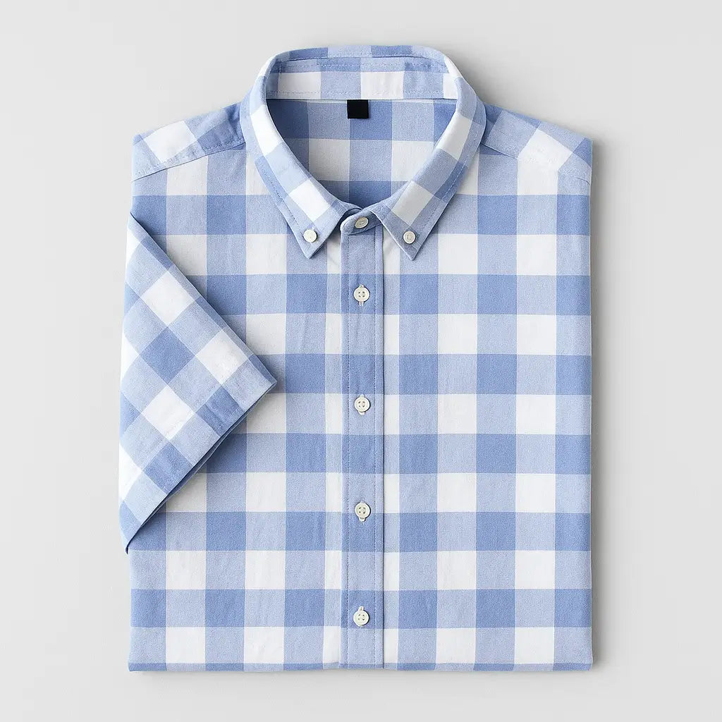 Camisa Xadrez Masculina Manga Curta