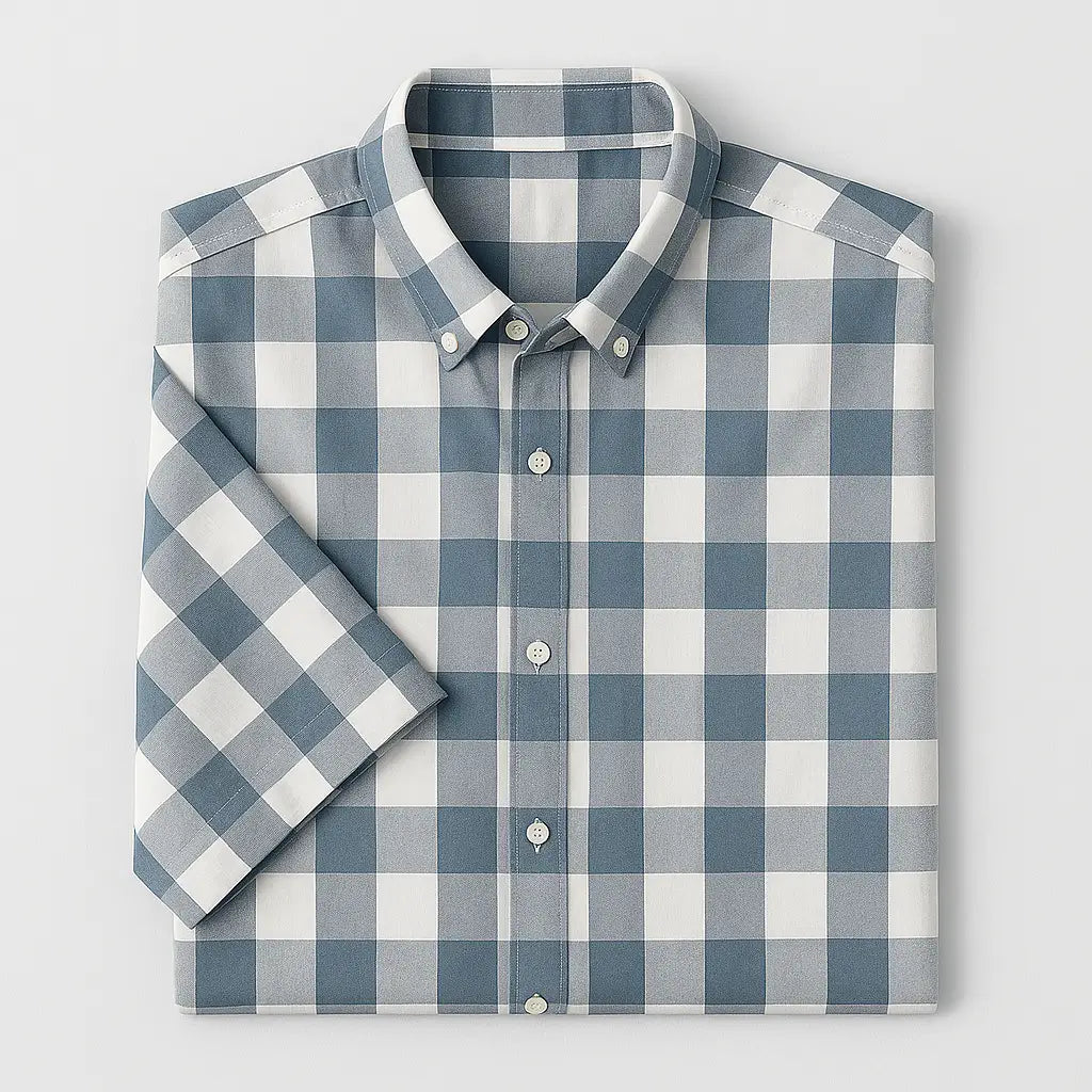 Camisa Xadrez Masculina Manga Curta