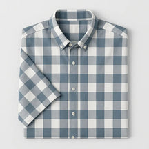 Camisa Xadrez Masculina Manga Curta