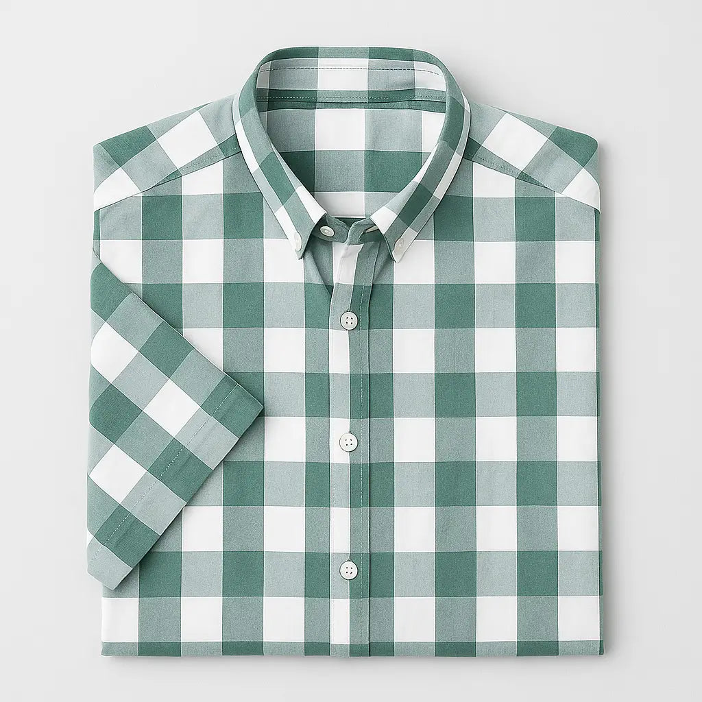 Camisa Xadrez Masculina Manga Curta