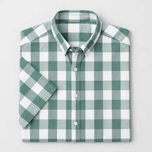 Camisa Xadrez Masculina Manga Curta