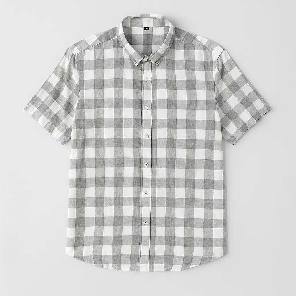 Camisa Xadrez Masculina Manga Curta