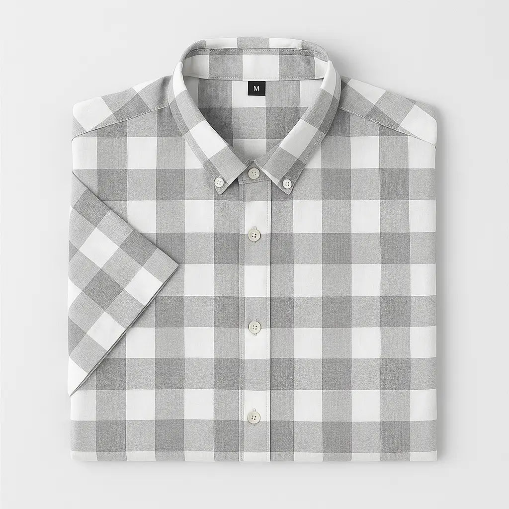 Camisa Xadrez Masculina Manga Curta