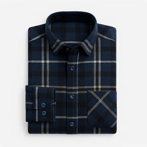 Camisa Xadrez Manga Longa Em Algodão