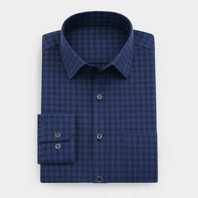 Camisa Xadrez Manga Longa Em Algodão