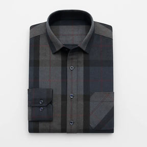 Camisa Xadrez Manga Longa Em Algodão