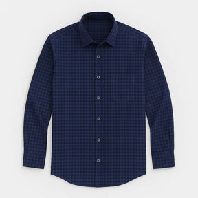 Camisa Xadrez Manga Longa Em Algodão