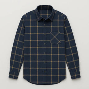 Camisa Xadrez Manga Longa Em Algodão