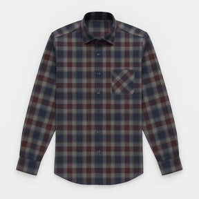 Camisa Xadrez Manga Longa Em Algodão