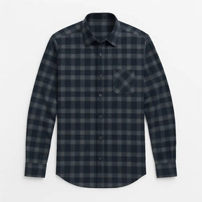 Camisa Xadrez Manga Longa Em Algodão