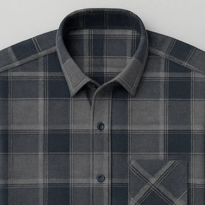 Camisa Xadrez Manga Longa Em Algodão