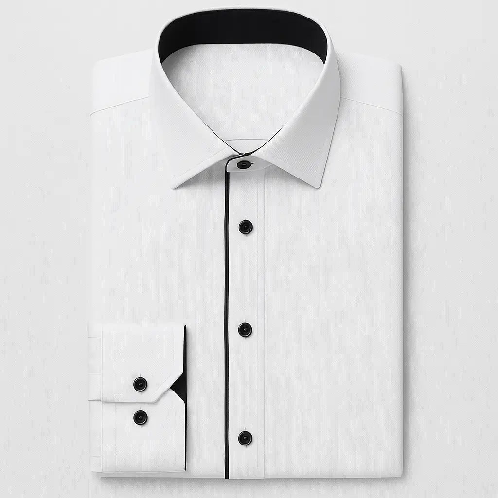 Camisa Social Masculina Clássica Manga Longa