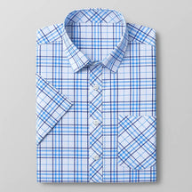 Camisa Masculina Xadrez Manga Curta - Mônaco