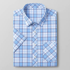 Camisa Masculina Xadrez Manga Curta - Mônaco