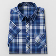 Camisa Masculina Xadrez Manga Curta - Mônaco