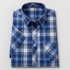 Camisa Masculina Xadrez Manga Curta - Mônaco