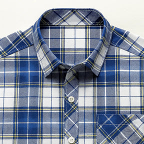 Camisa Masculina Xadrez Manga Curta - Mônaco