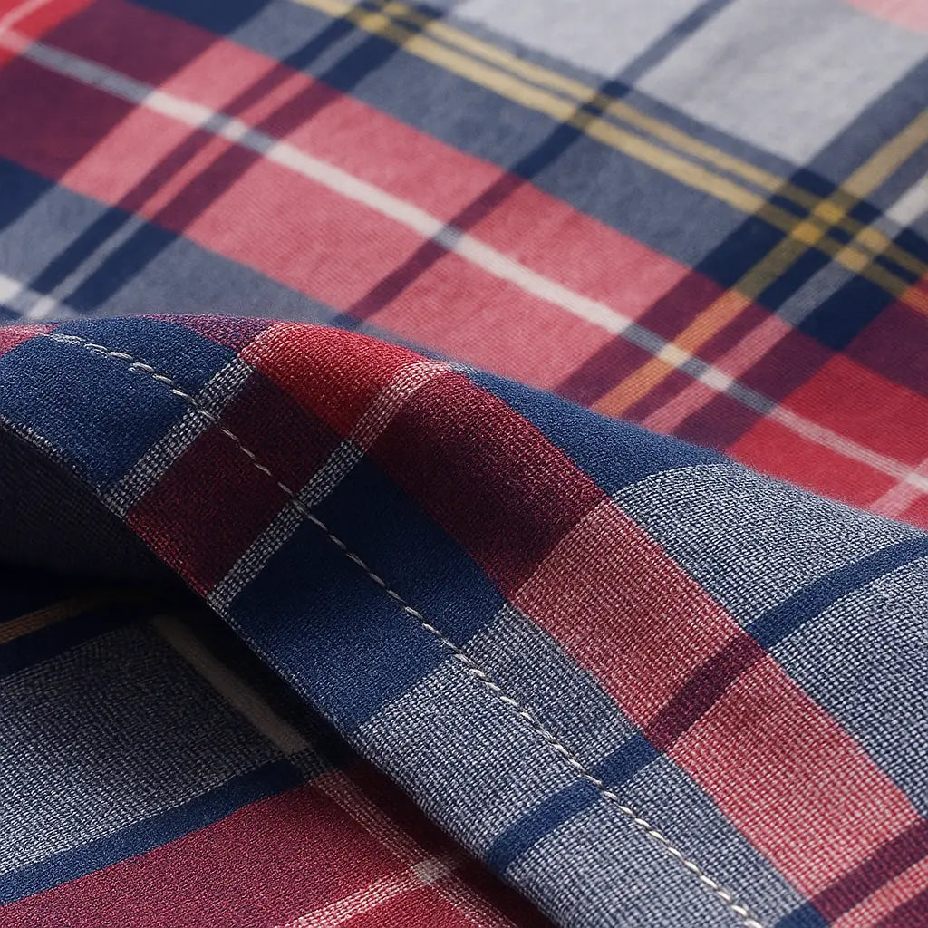 Camisa Masculina Xadrez Manga Curta - Mônaco