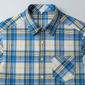 Camisa Masculina Xadrez Manga Curta - Mônaco