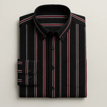 Camisa Social Masculina Listrada feita com algodão e poliéster de alta qualidade