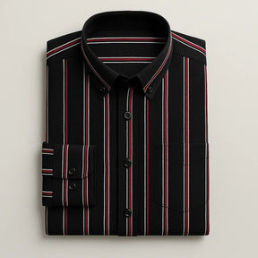 Camisa Social Masculina Listrada feita com algodão e poliéster de alta qualidade