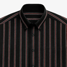 Camisa Social Masculina Listrada feita com algodão e poliéster de alta qualidade