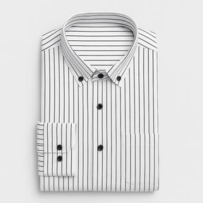 Camisa Social Masculina Listrada feita com algodão e poliéster de alta qualidade