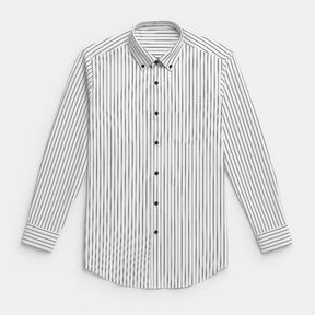 Camisa Social Masculina Listrada feita com algodão e poliéster de alta qualidade