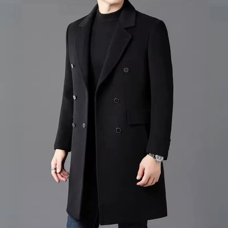 Sobretudo Masculino Em 100% Lã