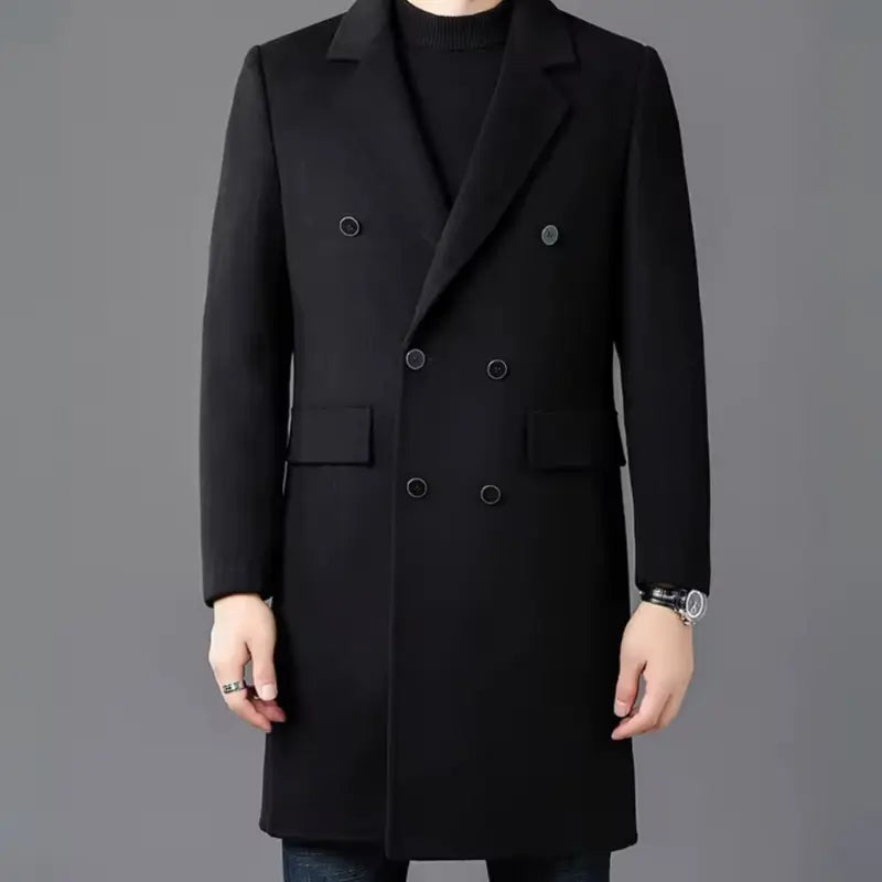 Sobretudo Masculino Em 100% Lã