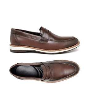 Sapato Mocassim Loafer Em Couro