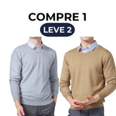 Suéter Masculino Gola V Básico [COMPRE 1 LEVE 2]
