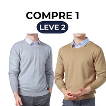 Suéter Masculino Gola V Básico [COMPRE 1 LEVE 2]