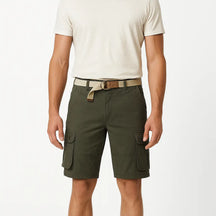 Bermuda Cargo Masculina Com Cinto