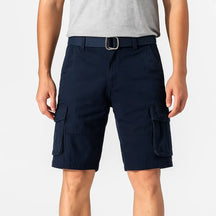 Bermuda cargo masculina  de algodão com multi-bolsos, estilo casual
