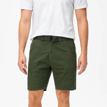 Bermuda masculina de algodão com elástico e cinto ajustável.