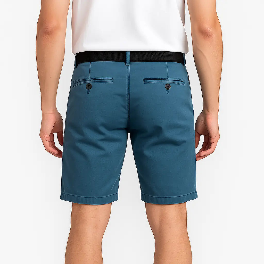 Bermuda Masculina Casual de Algodão com Cinto